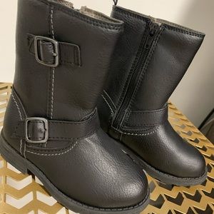 Tall black toddler girl boots size 8